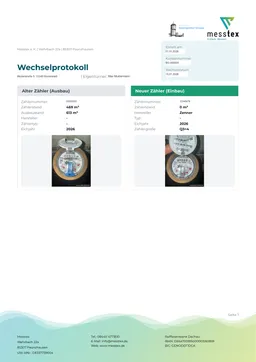 Wechselprotokoll Vorlage