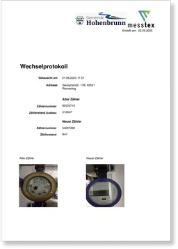 Wechselprotokoll Vorlage